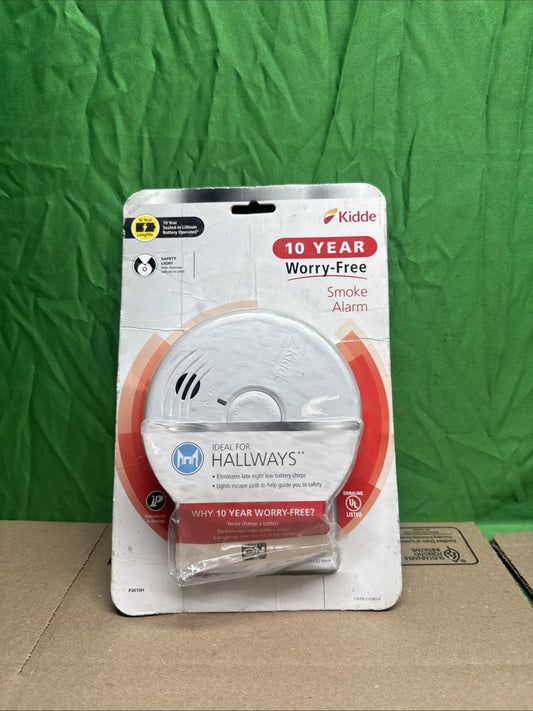 New - Kidde Worry Free Ten Year Life Smoke Alarm W/ Safety Light Model P3010H