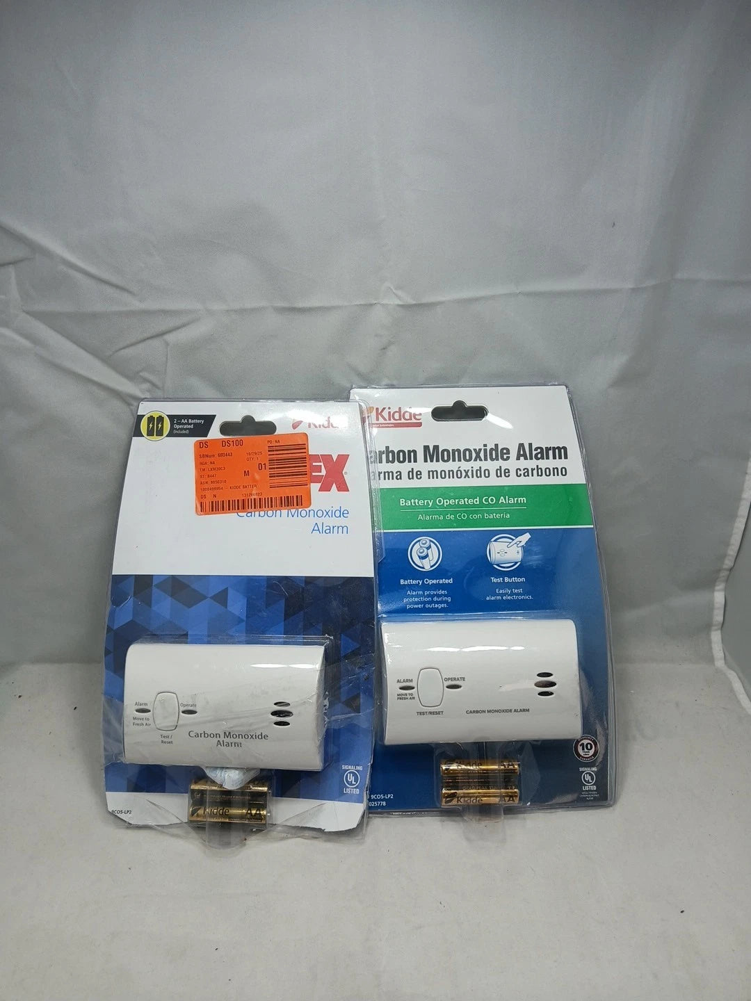 2x Kidde Carbon Monoxide Alarm Battery Operated CO Detector Monitor 9C05-LP2 New