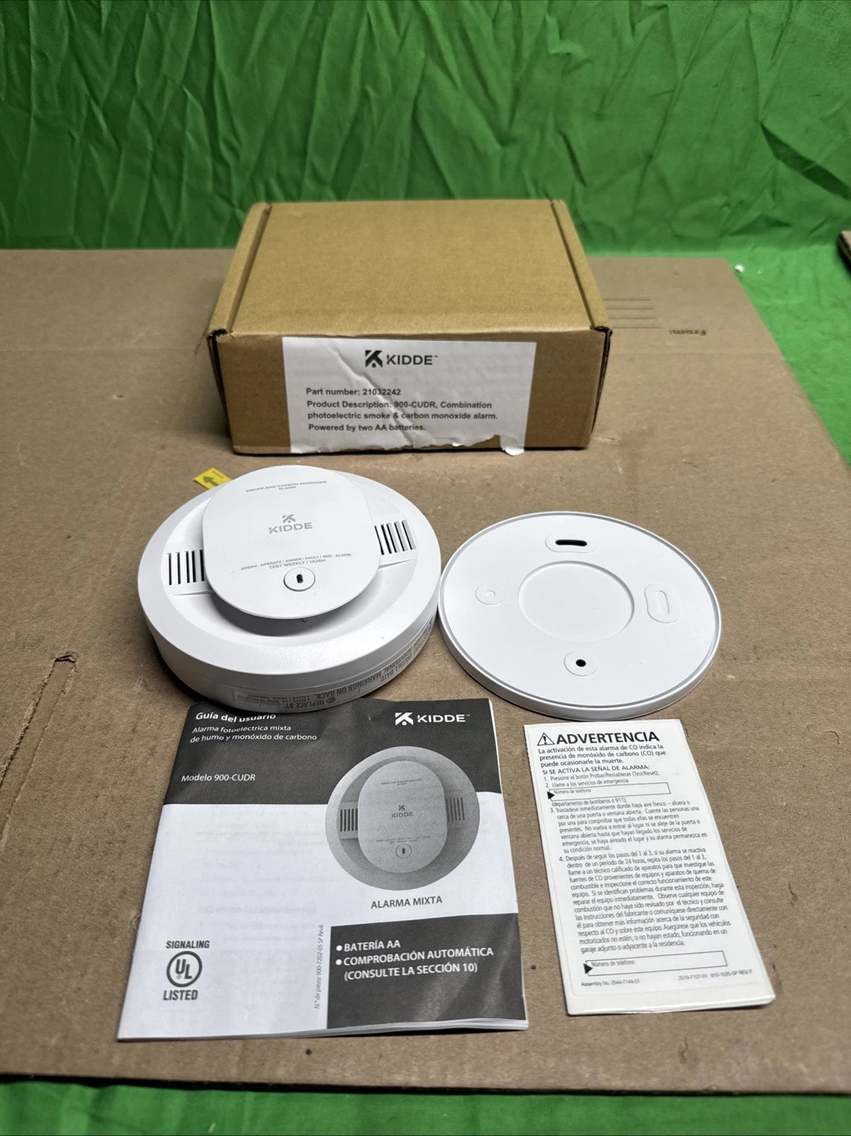Kidde Smoke & Carbon Monoxide Detector, AA Battery Powered, LED Warning Light