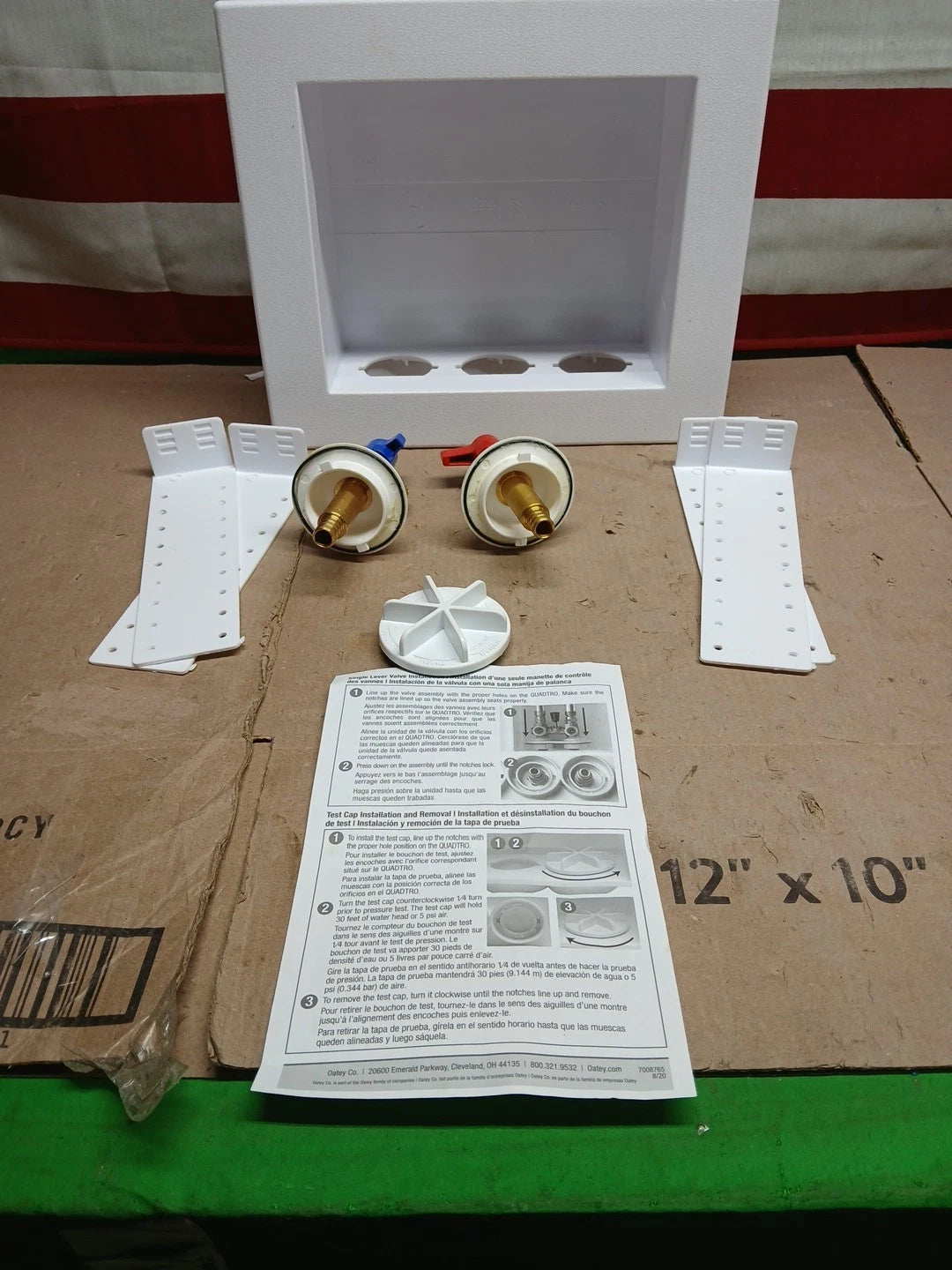 Washing Machine Outlet Box (Oatey 38528) PEX Crimp Connection 4 Options 1 Box