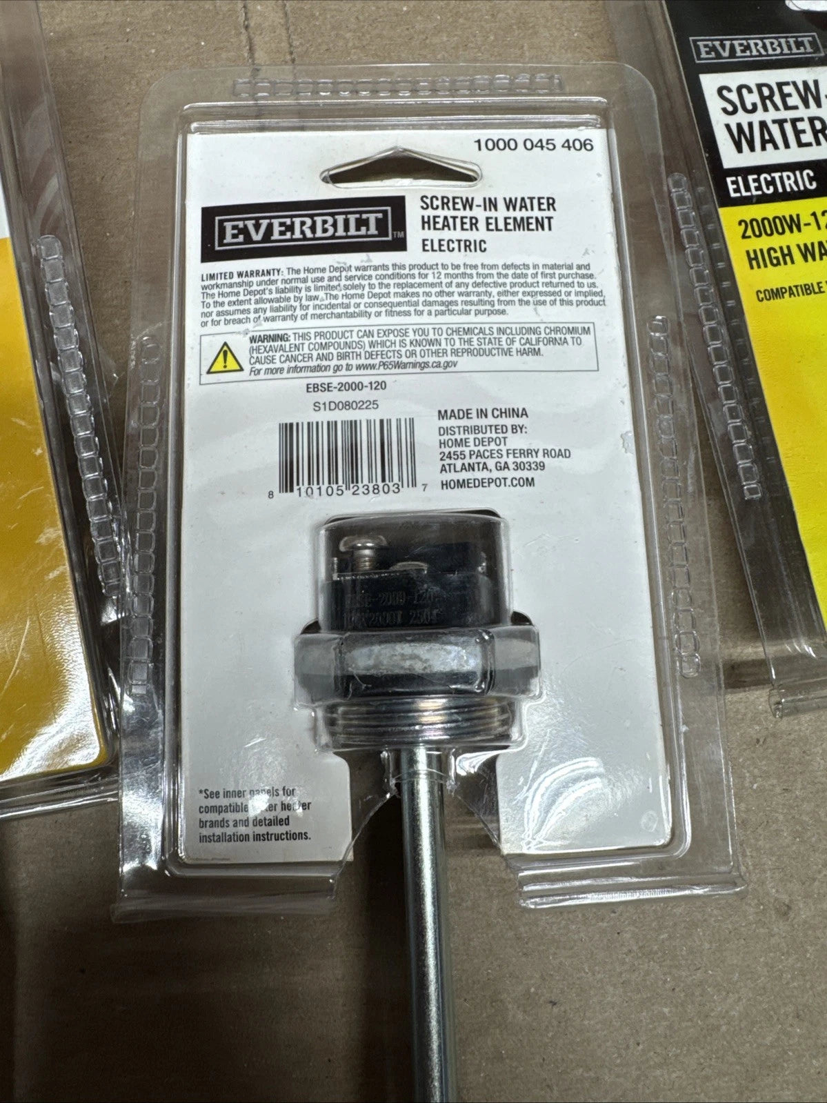 5- Pack Everbilt HWD Water Heater Element 2000W 120V EBSE-2000-120