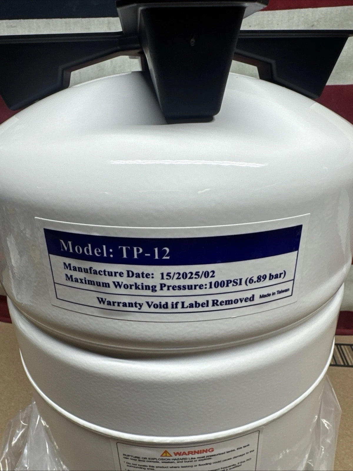 NOB Reverse Osmosis Water Storage Tank TP-12 . 1/4" NPT Connection 7205326