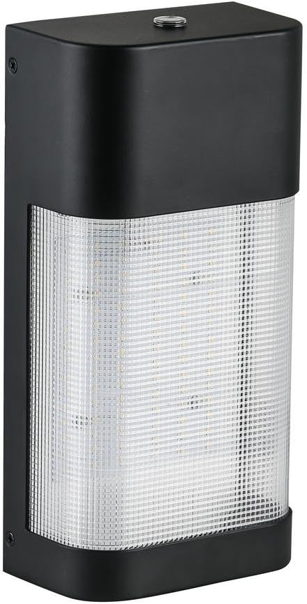 Commercial Electric 19-Watt Black Outdoor Integrated LED Classic Wall Pack Light with Dusk to Dawn Control