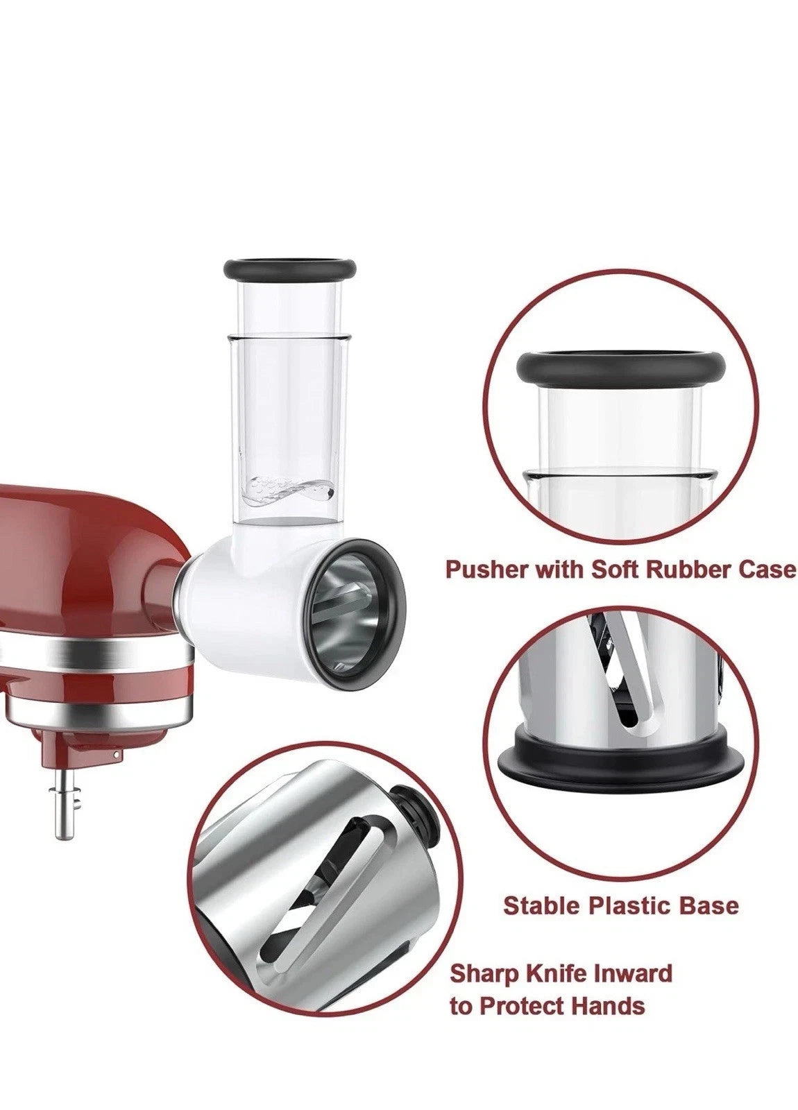 Innomoon Slicer/Shredde Attachment For Kitchenaid Stand Mixers Accessory