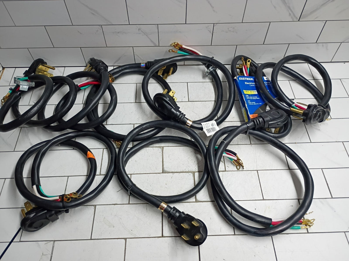 (8 Pack) Electric Range Cord, 40 Amps 4-Prong Wire Open Box