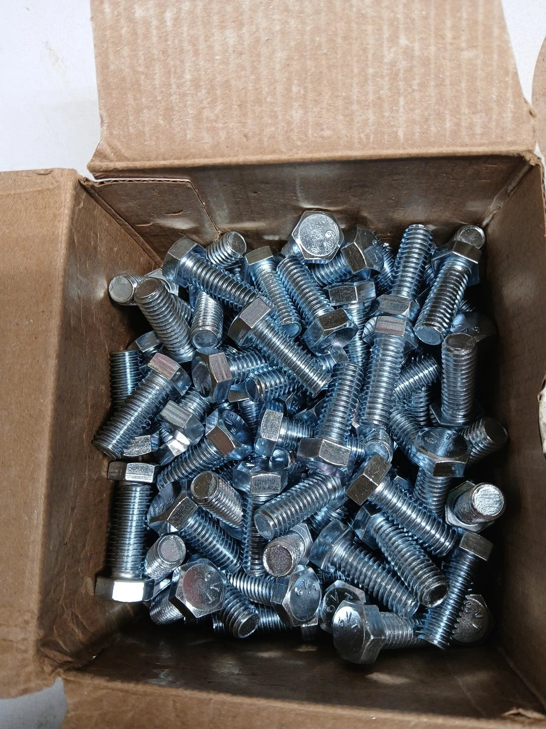 3/8"-16 x 1" Zinc Full Thread Hex Head Tap Bolts (100 pcs)