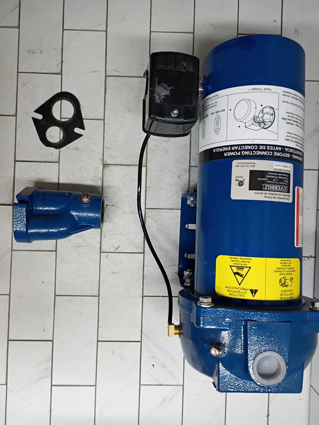 Everbilt HDCWJ10, 1 HP Professional Convertible Jet Pump PARTS ONLY READ