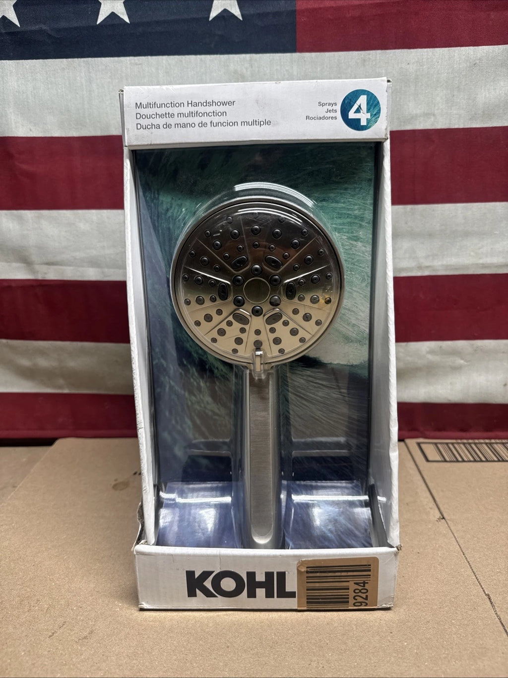 KOHLER Lively 4-Spray Wall Mount Handheld Shower Head in Vibrant Brushed Nickel