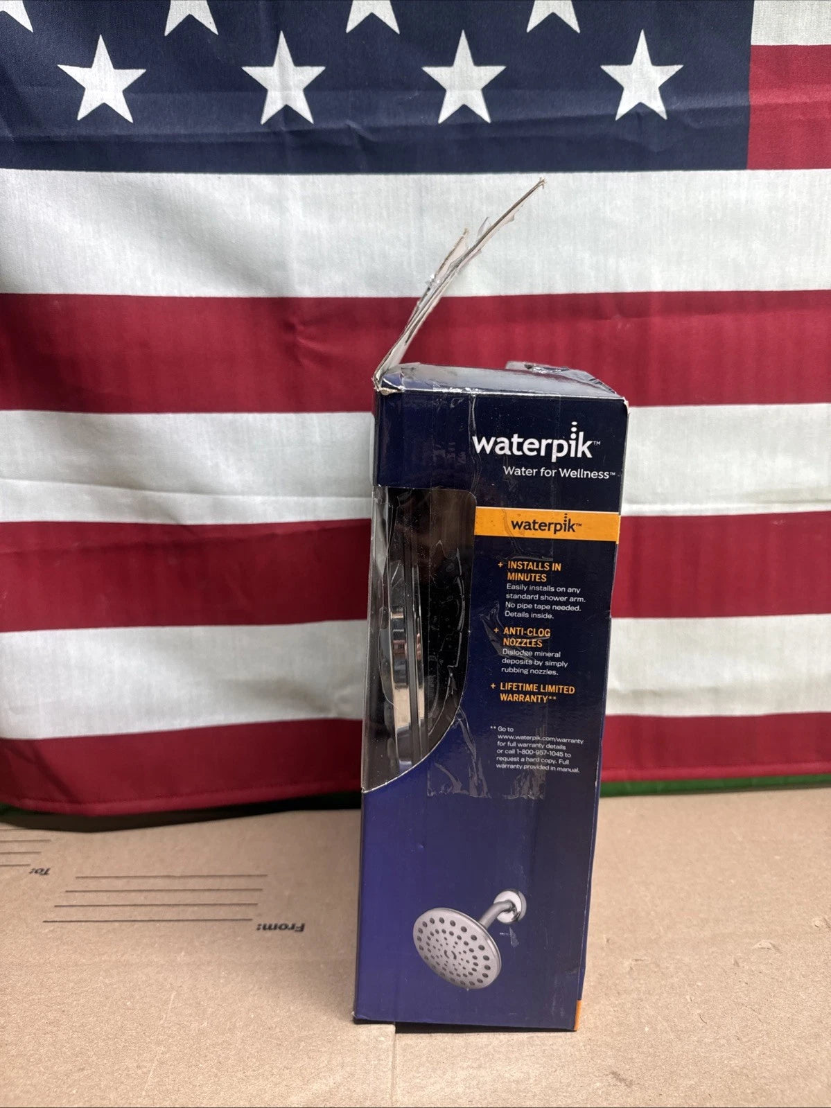 Waterpik 8-Spray Patterns Wall Mount Rain Fixed Shower Head Chrome YPW-833E