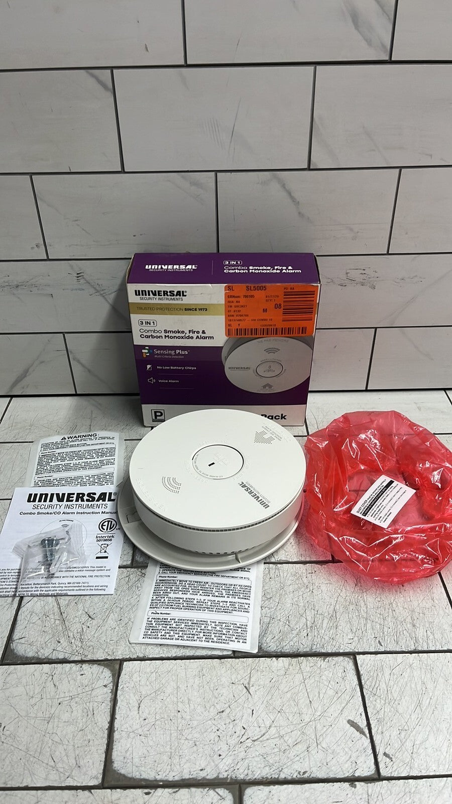 Universal US/SMCO/10YR/V Battery Combo Smoke+Carbon Monoxide Detector Alarm