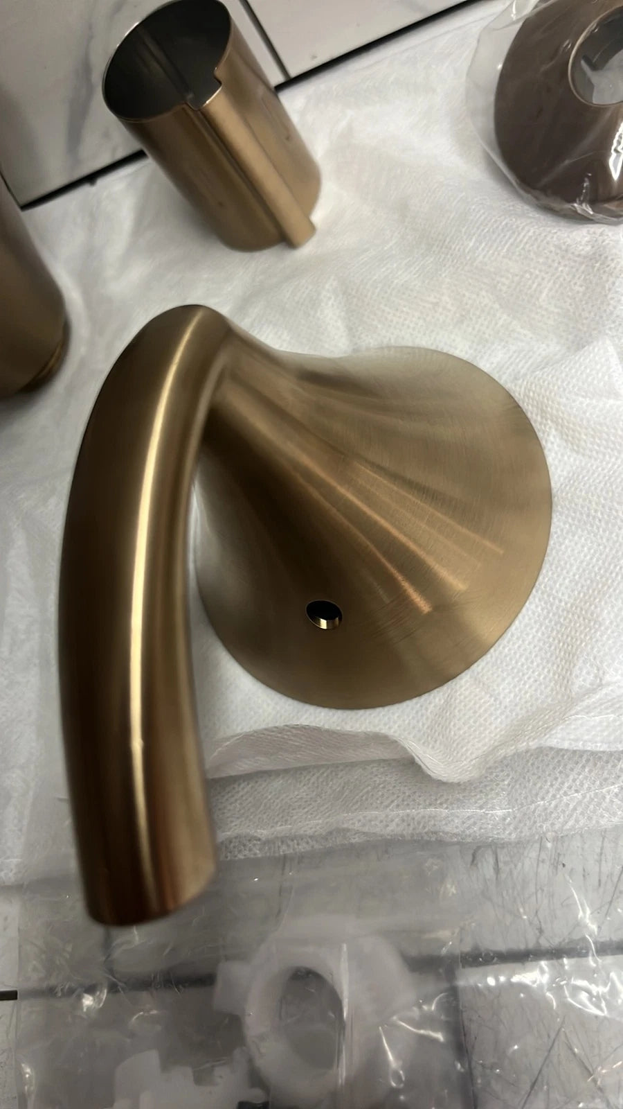 Moen T2742BZG Glyde Posi-Temp Shower Faucet Set Showerhead Handle - Bronzed Gold