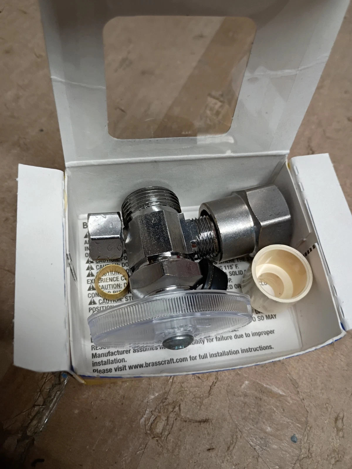 3pk #62 Brasscraft Multi-Turn Angle Valve 1/2" CPVC x 3/8" Tube PR19X C1 OB