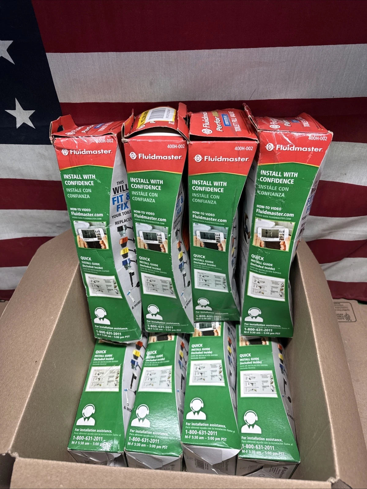 LOT OF 8 Fluidmaster 400H-002 Performax Universal Toilet Fill Valve.
