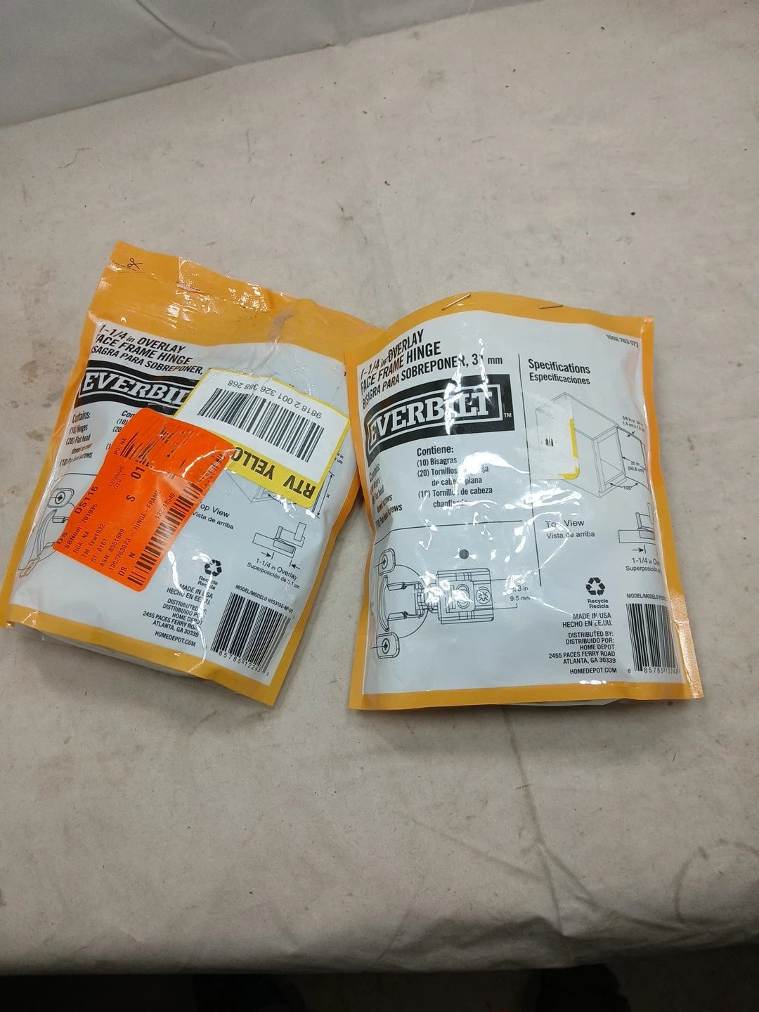 18 PK Everbilt 1002 763073 Face Frame Hinge Ob New