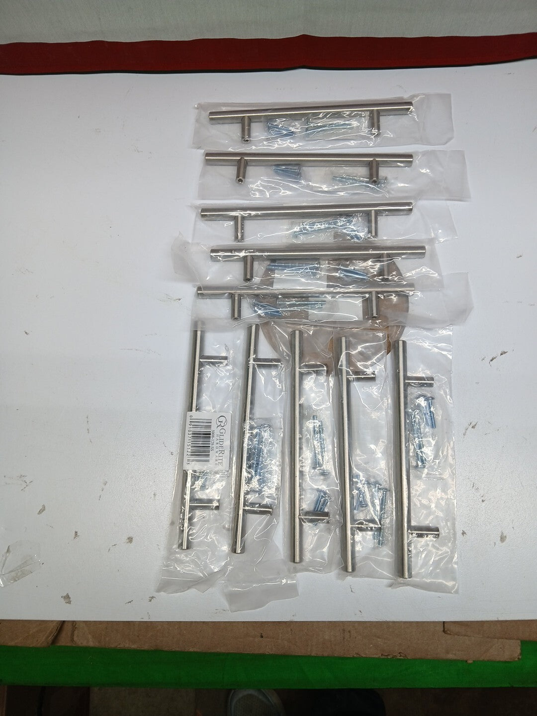 10PK 8INCH NEW GlideRite Cabinet Bar Pull Stainless Steel 5" Cc  5008-128-SS