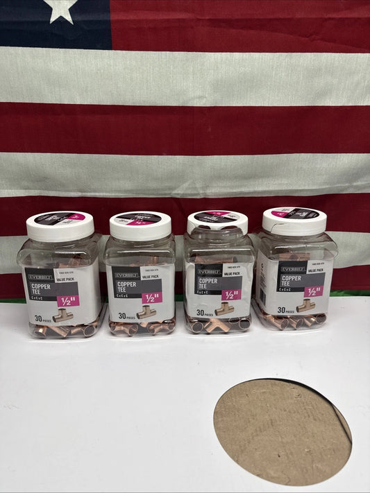 Lot Of 120 EVERBILT 1/2 in. Copper Tee Fittings CxCxC NEW
