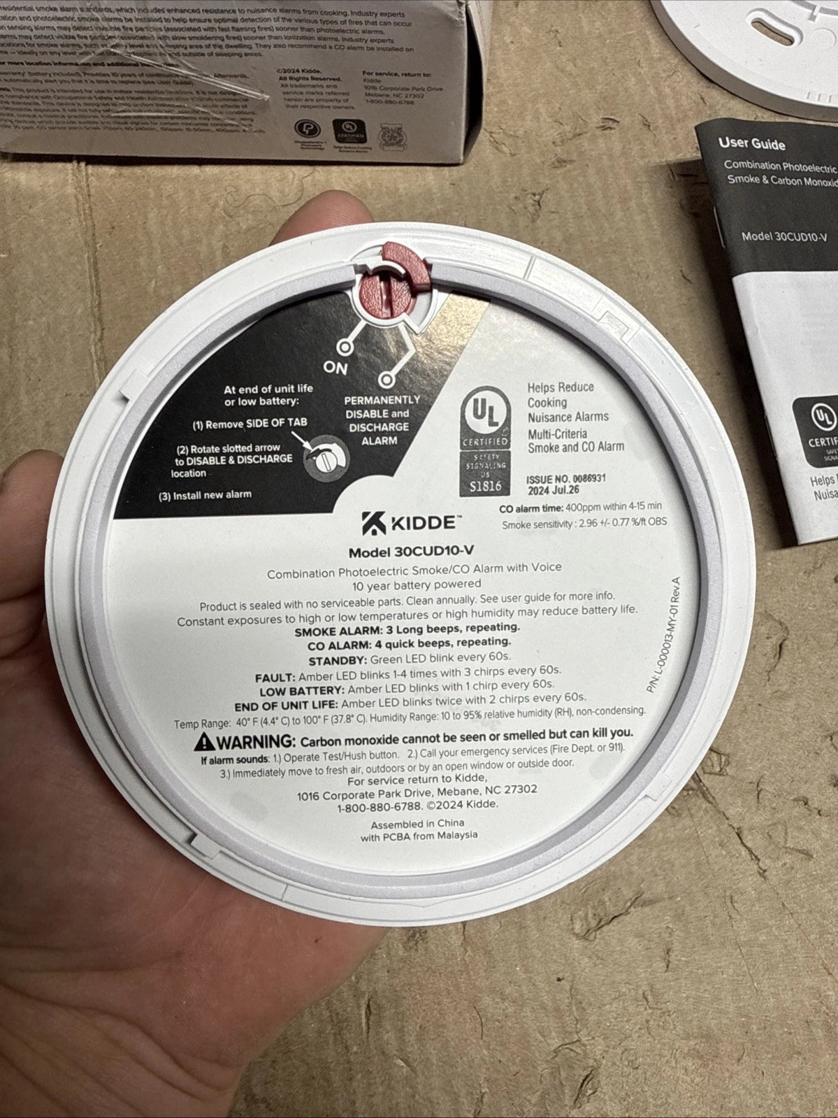 Kidde Detect 30CUD10-V Smoke + Carbon Monoxide Alarm - 10Yr Battery Voice Alerts