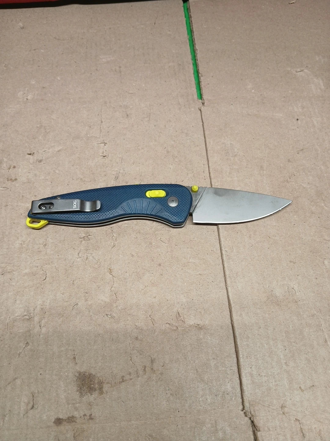 SOG Aegis AT Indigo & Acid 3.13" Drop Point Assisted Folding Blade (USED)