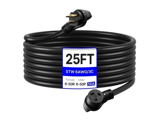 VEVOR 50-Amp Generator Extension Cord, 25 Foot, 250 Volts 12500 Watts Heavy Duty