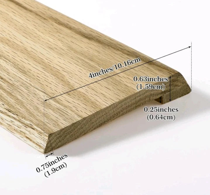 Kigley Solid Red Oak Interior Threshold Wood Overlap Threshold Transition OB