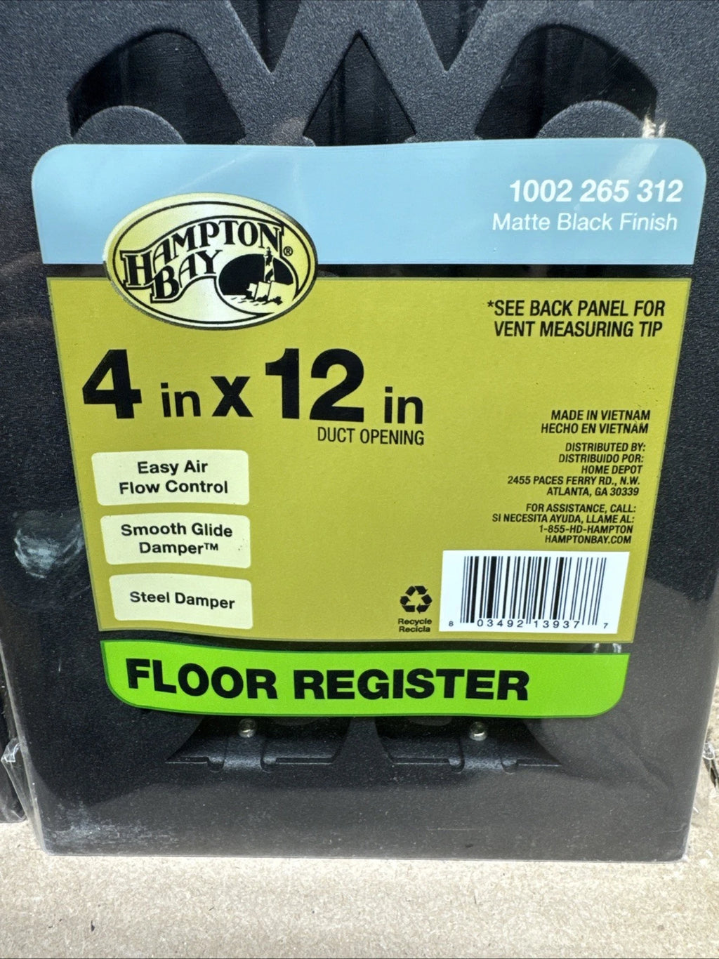 Lot Of 10 Hampton Bay Elegant Scroll 4 in. x 12 in. Steel Floor Register