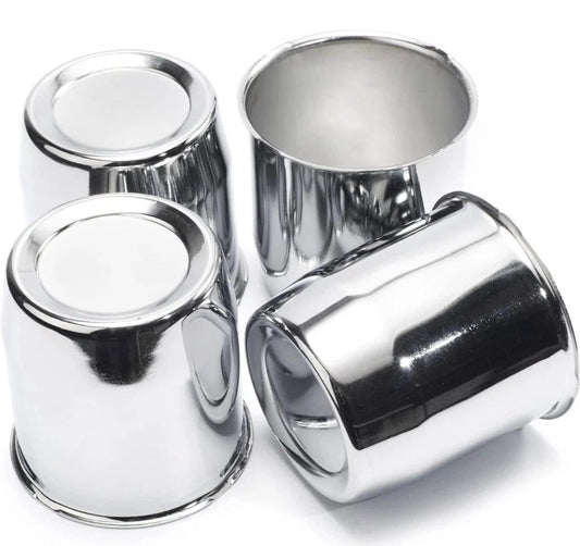4PCs Rheedal 3.27 Inches Chrome Silver Wheel Cover NEW OPEN BOX