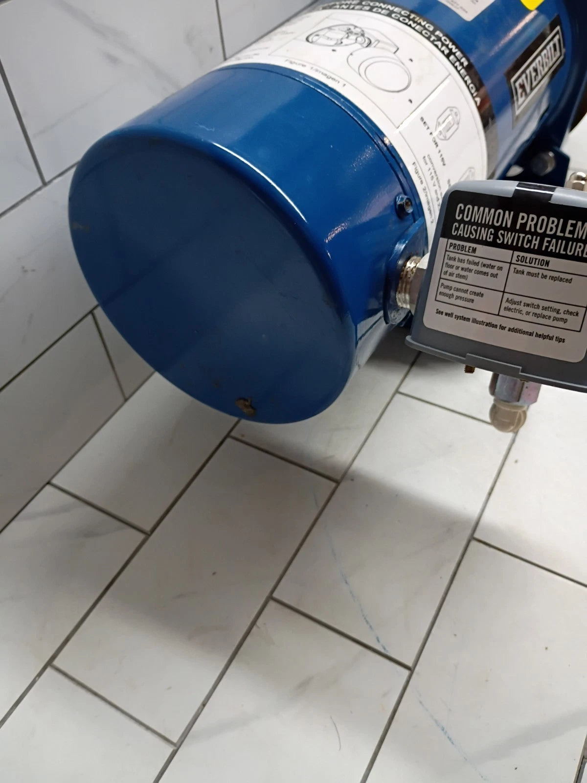 Everbilt 3/4 HP Cast Iron Shallow Well Jet Pump HDSWJ7 as is, *For Parts *