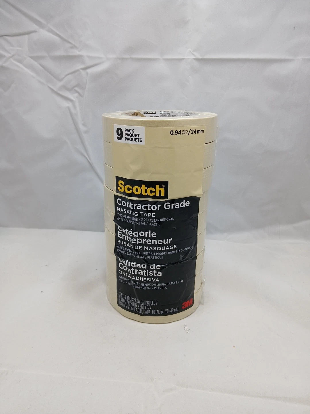 Scotch 0.94 in. W X 60.1 yd L Tan High Strength Masking Tape 9 pk