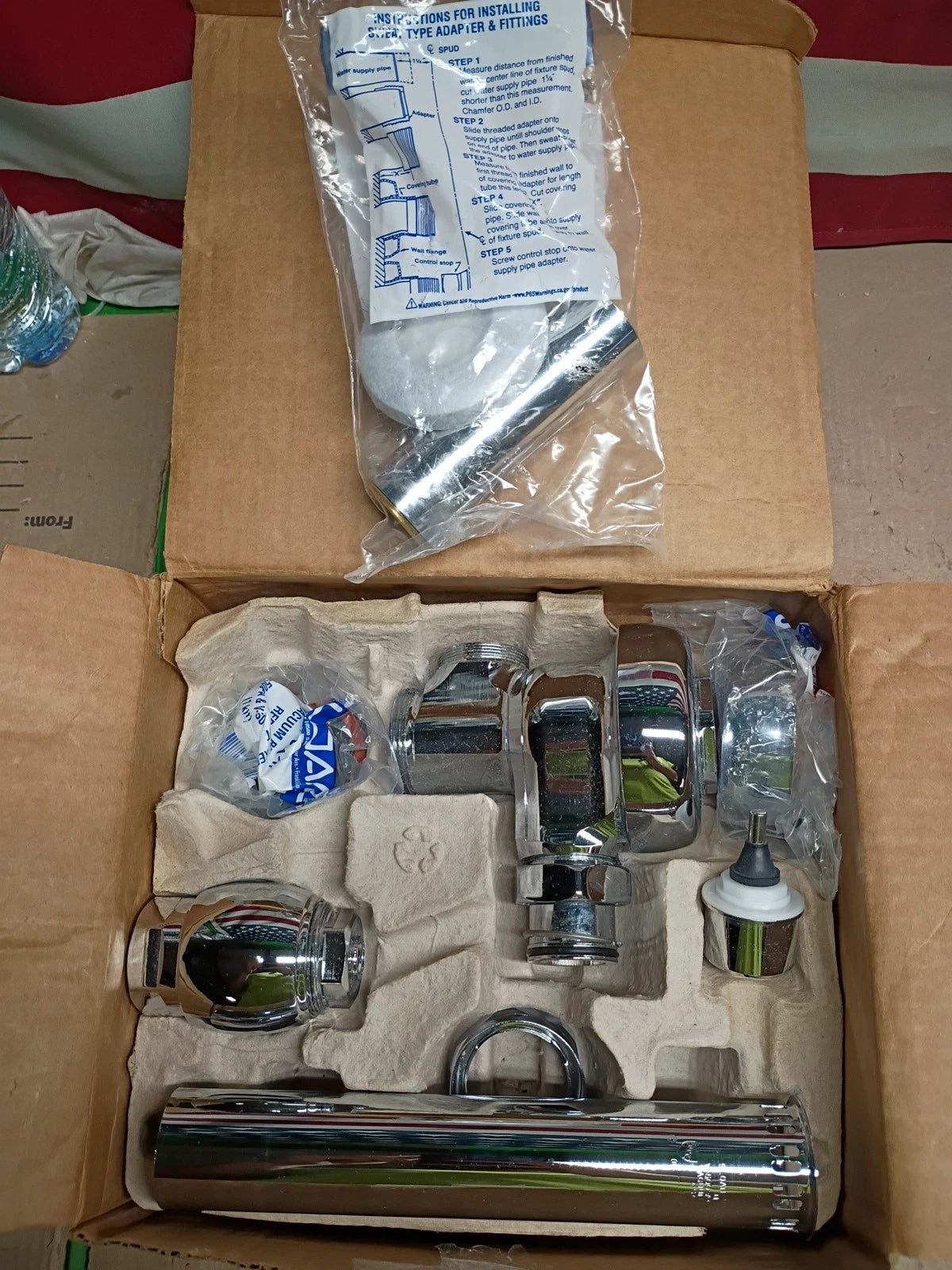 SLOAN 110 XL Regal 3.5GPF Kit Standard Manual Water Flushometer, Chrome, OB,