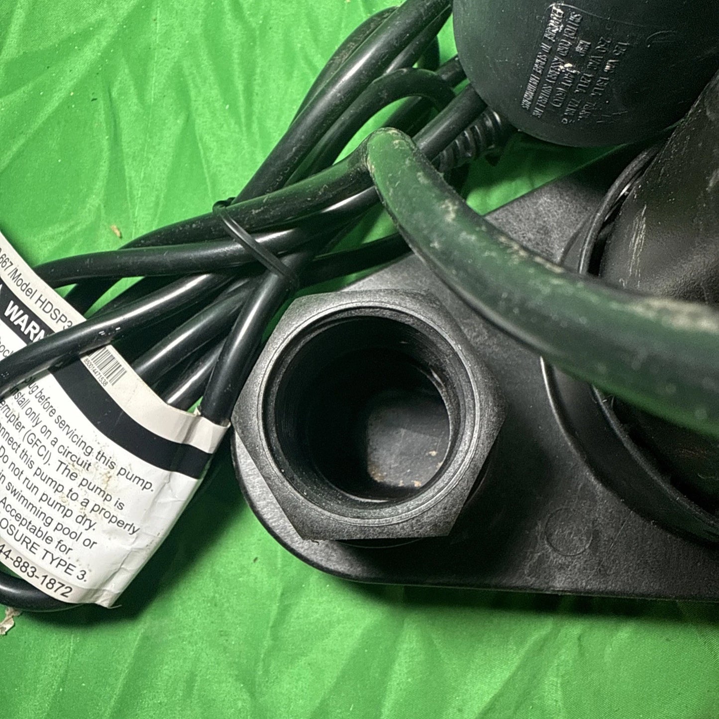 Everbilt 1/3 HP Corrosion Resistant Aluminum Sump Pump w/ Tether Switch USED.