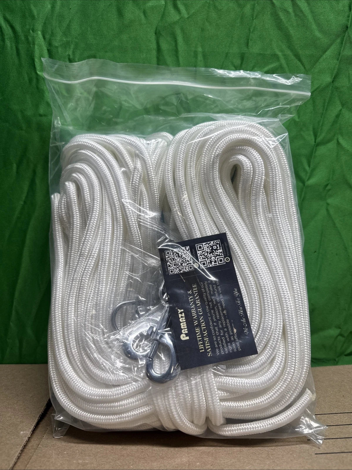 5/16” 100Ft Flagpole Rope Kit with 4 Pcs 3.3” Swivel Snap Hook - High