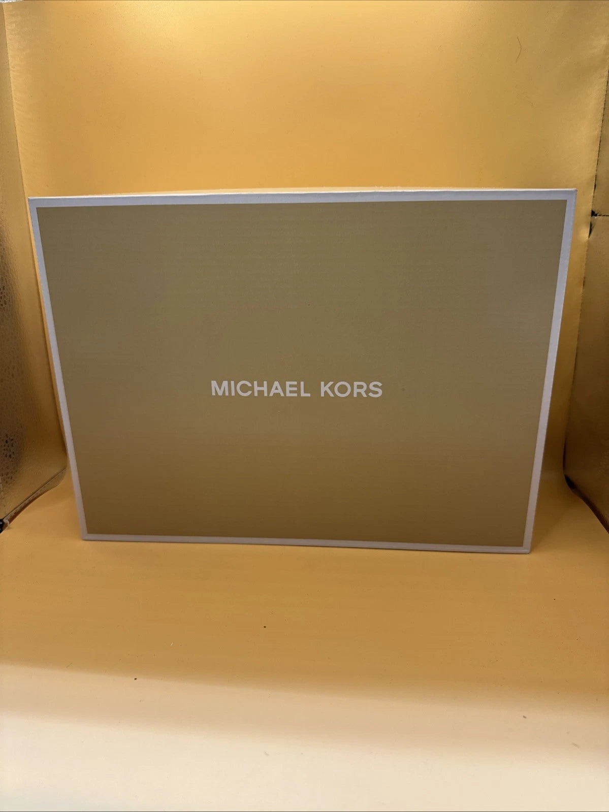 Michael Kors Simone Mid Gold Glitter Strappy Slingback Sandal New w/Box Size 7M