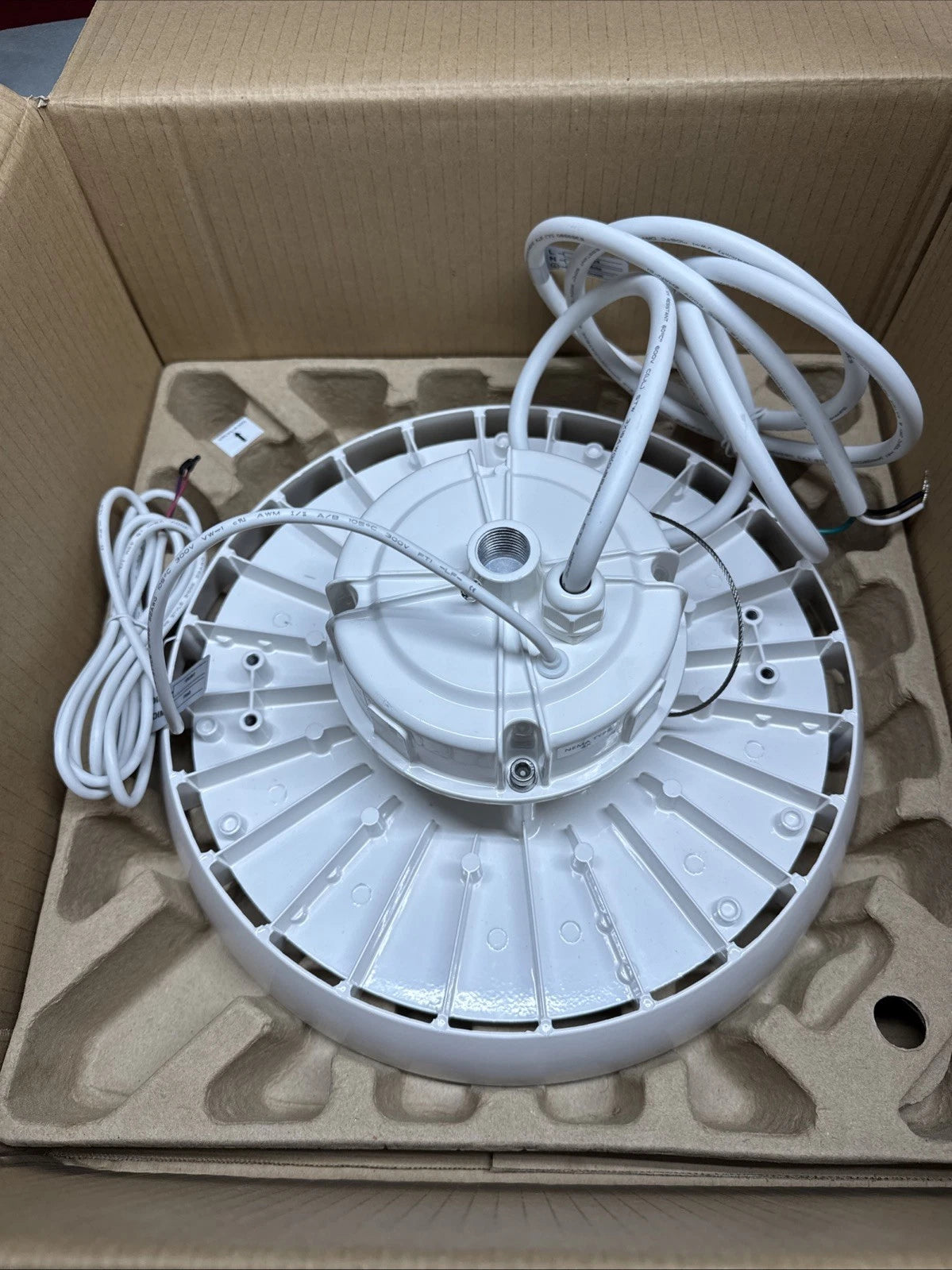 Metalux 13 in. Round 400-watt Equivalent Integrated LED White High Bay Light
