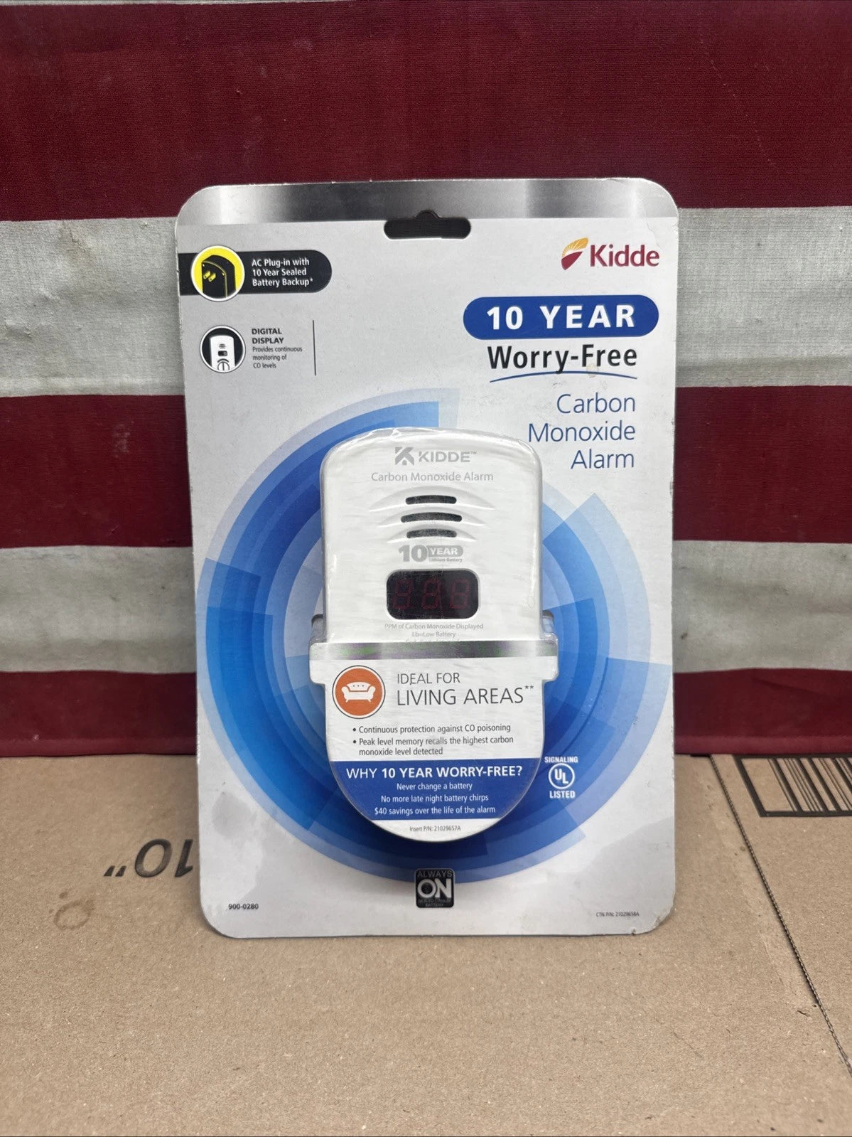 Kidde AC Plug-in & Battery Backup Carbon Monoxide Detector Alarm 900-0280 - NEW