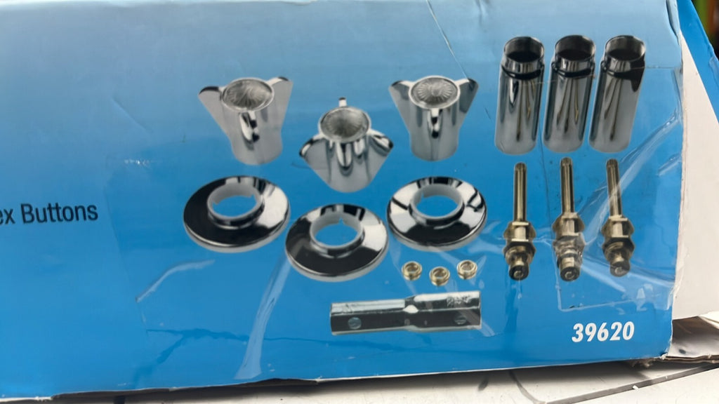 Danco 39620 Tub/Shower 3-Handle Remodeling Trim Kit in Chrome for Sayco