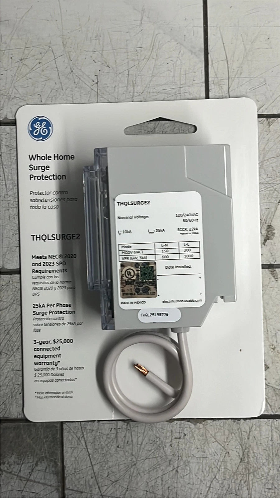 ABB THQLSURGE2 Whole Home Surge Protection Device Type 1 SPD