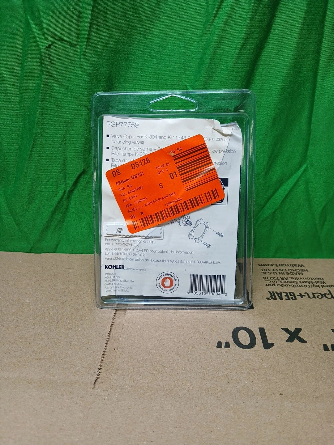 Kohler RGP77759 Mixer Cap for Rite Temp Pressure Balancing Valves OPEN BOX