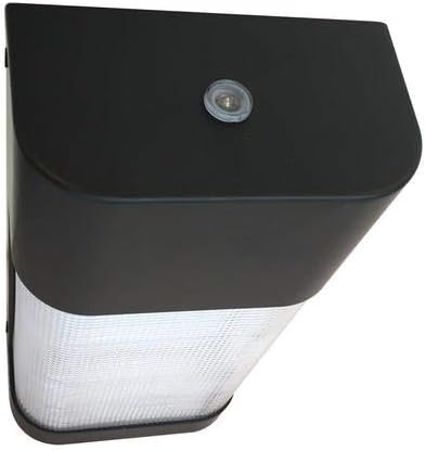 Commercial Electric 19-Watt Black Outdoor Integrated LED Classic Wall Pack Light with Dusk to Dawn Control