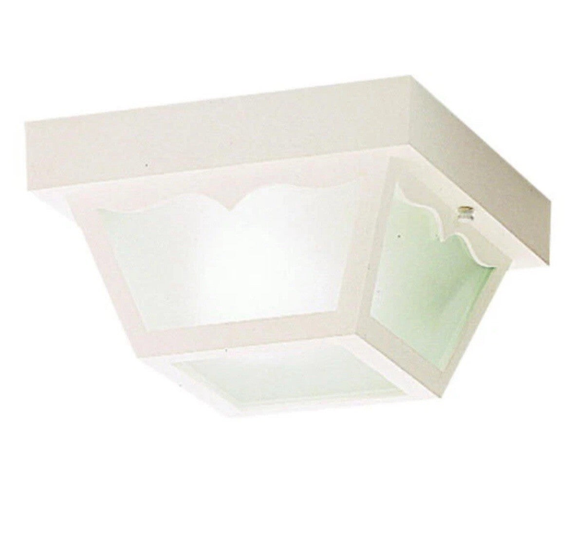 Kichler Outdoor Plastic Ceiling 1Lt, White, Frosted - 9320WH