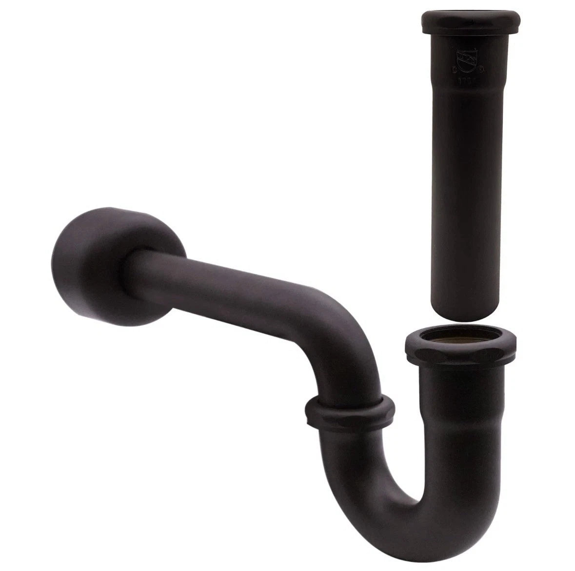 Westbrass CO400-8-12 1-1/2" Brass Bathroom Sink P-Trap with 8" Slip Joint Tube