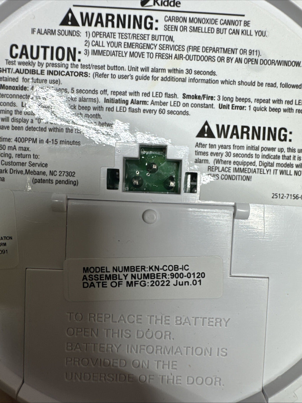 2 Pack Kidde Firex Hardwired Carbon Monoxide Detector w/LED, 9V Backup Battery