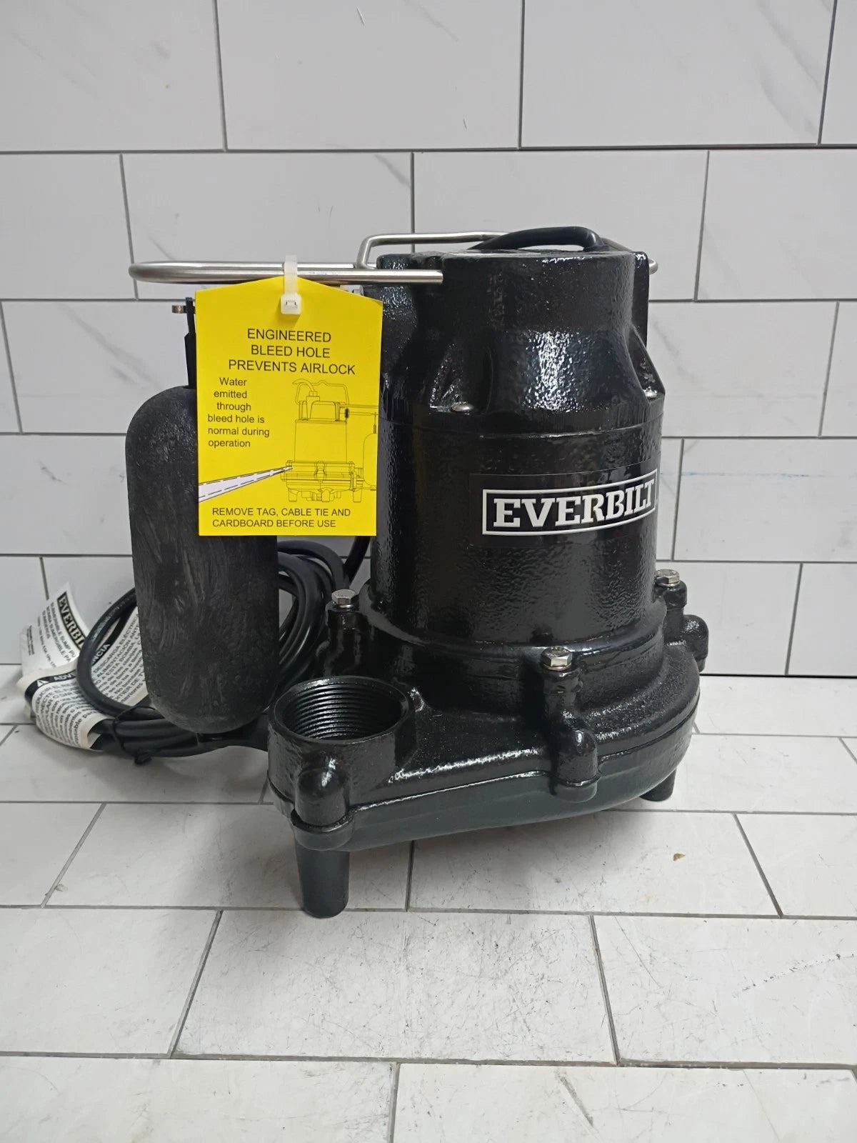 Everbilt HDS50 1/2 HP Cast Iron Sump Pump Open Box