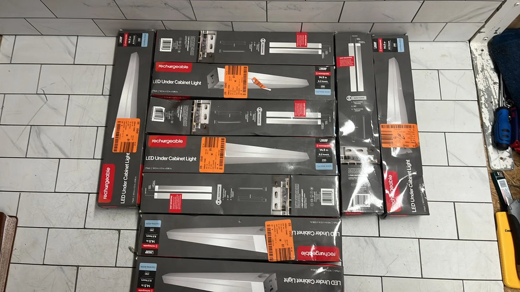 10PK Feit Electric LED Rechargeable 4000K White Under Cabinet Light 14.5" OB