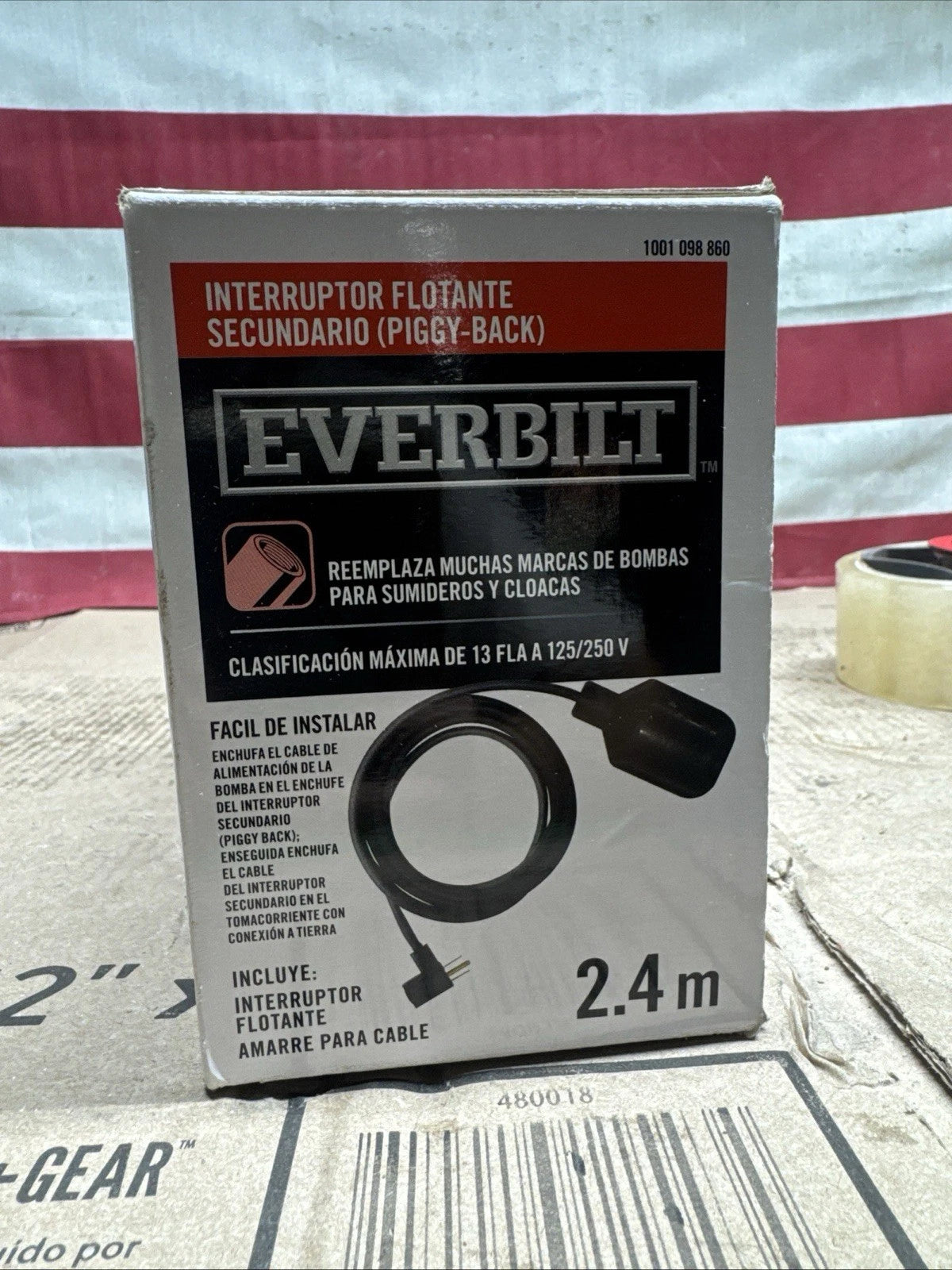 Everbilt PiggyBack Float Switch for Sump Sewage Pumps 1001 098 860 EBFSWPB
