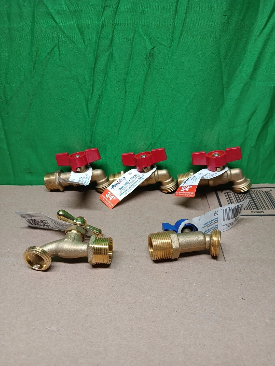 3pck ProLine 3/4 in. Brass MPT/SWT x MHT Quarter-Turn Hose Bibb