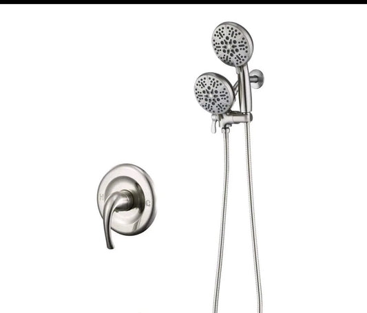 ELLO&ALLO 48-Spray Handheld Shower Faucet w/ 5 in. Shower Head, Nickel