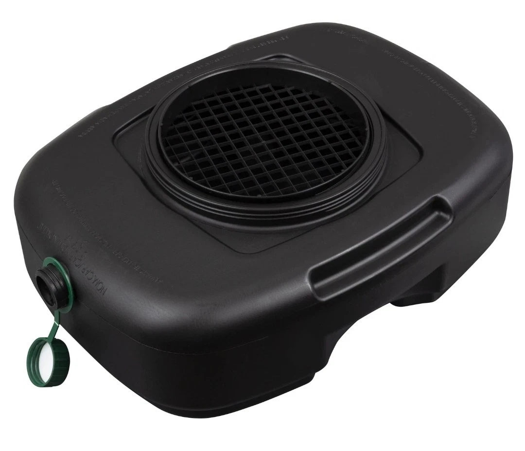AM06984 12 Quart Oil Drain Pan with Lid Filter Drain Screen and Pour Spout