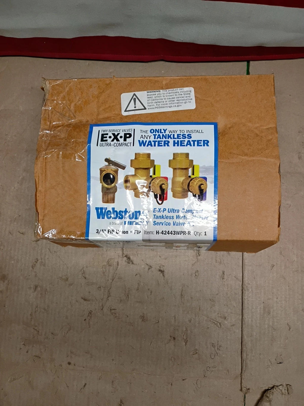 Webstone 3/4 in EXP Ultra-Compact. Tankless Water Heater Service Valve 42443WPRR