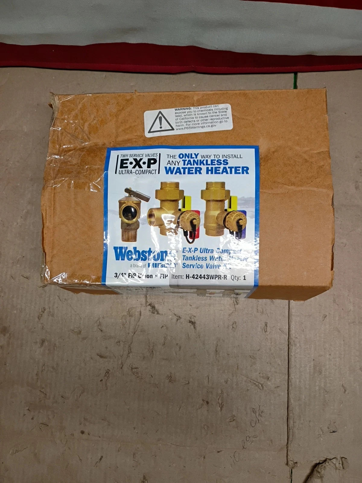 Webstone 3/4 in EXP Ultra-Compact. Tankless Water Heater Service Valve 42443WPRR