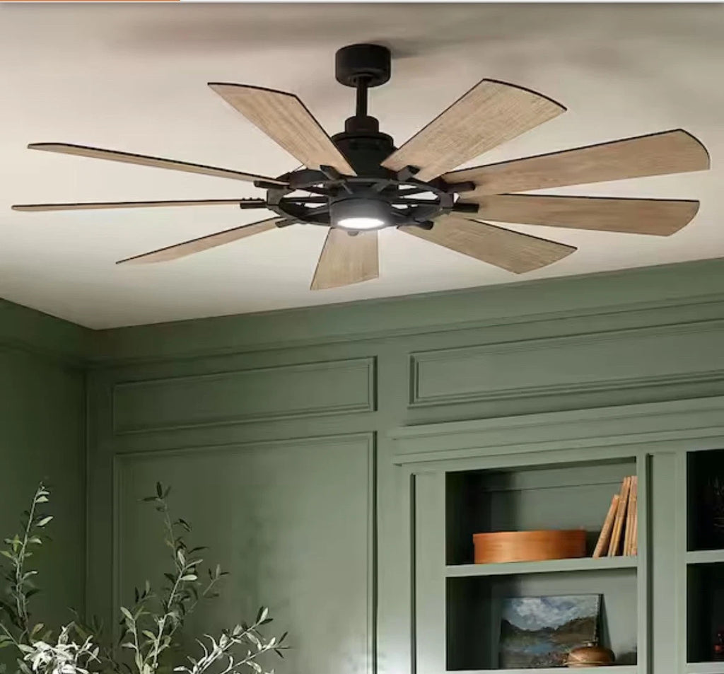 Kichler Gentry 300265WZC 65" 9 Blade Indoor/Outdoor Ceiling Fan - Weathered Zinc